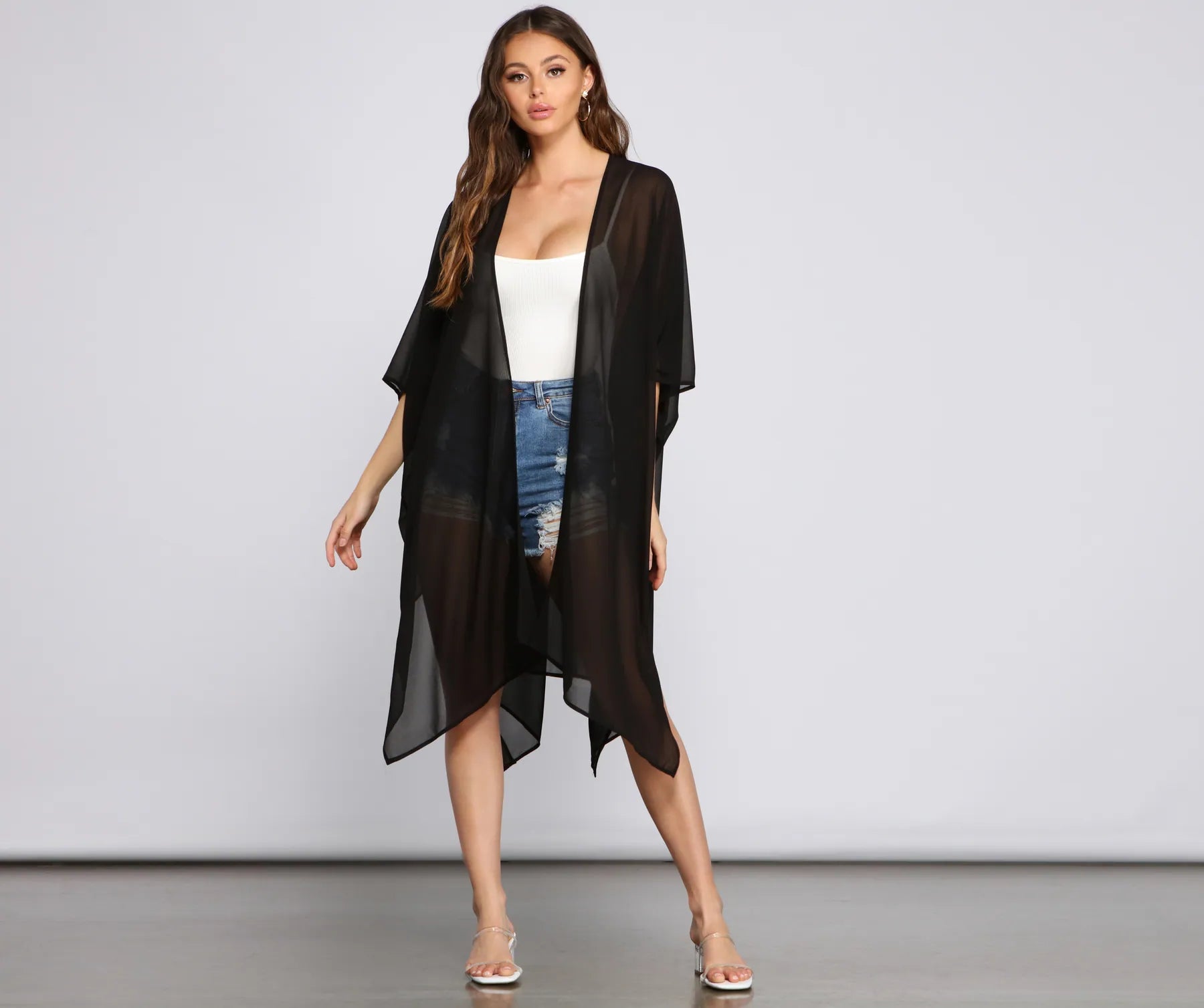 Essential Oversized Chiffon Kimono - Image 8