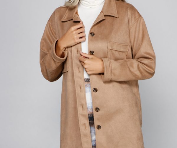 So Smooth Faux Suede Shacket - Image 8
