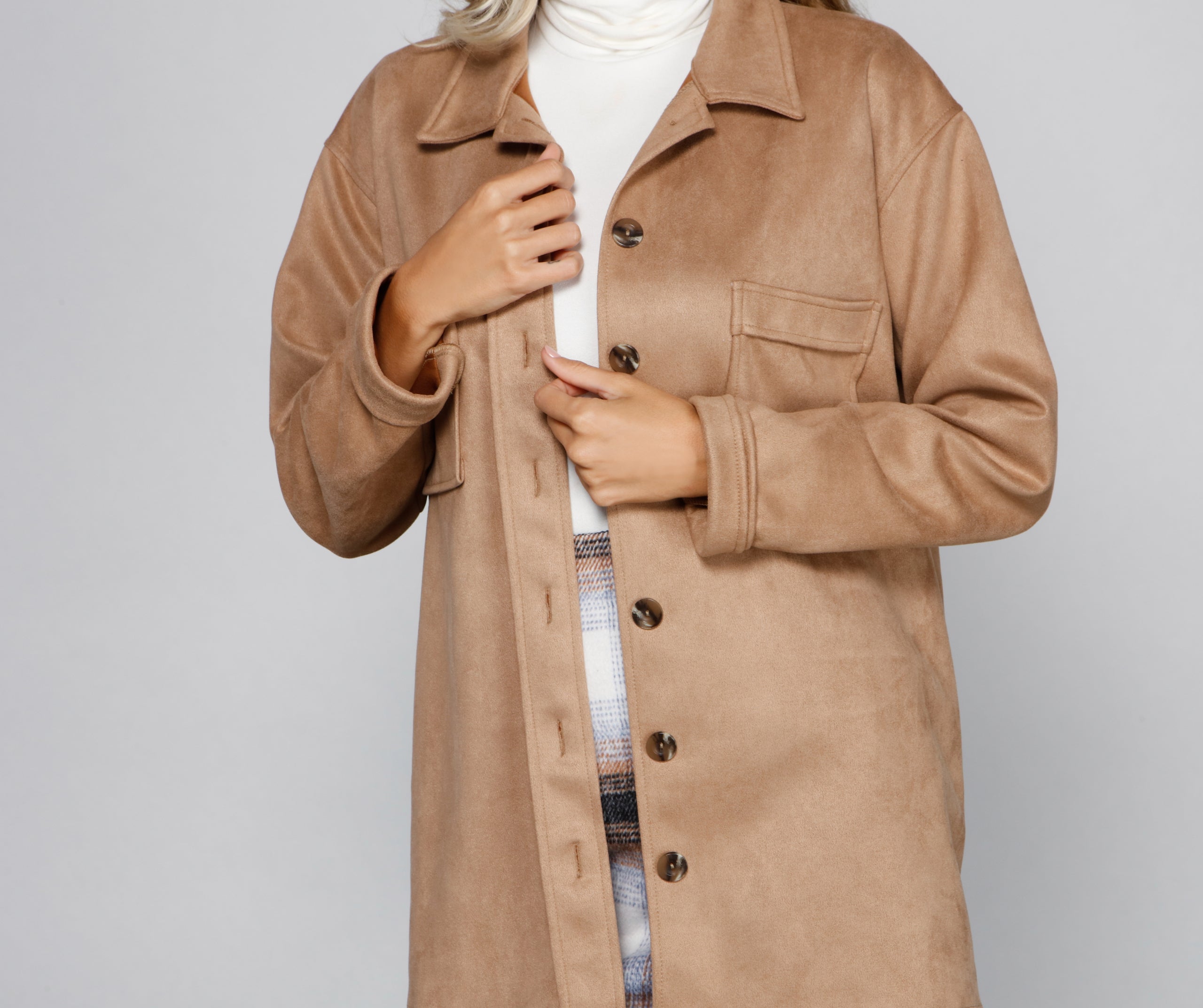 So Smooth Faux Suede Shacket - Image 8