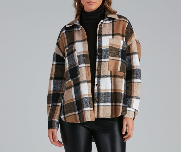 Casual And Chill Plaid Shacket - Image 3