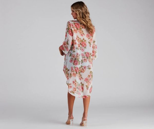 Floral Muse Chiffon Kimono - Image 2