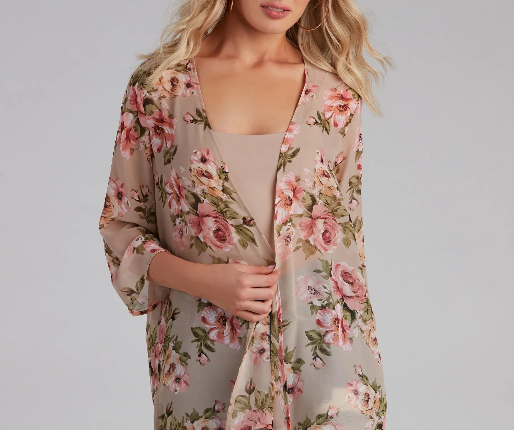 Floral Muse Chiffon Kimono - Image 7