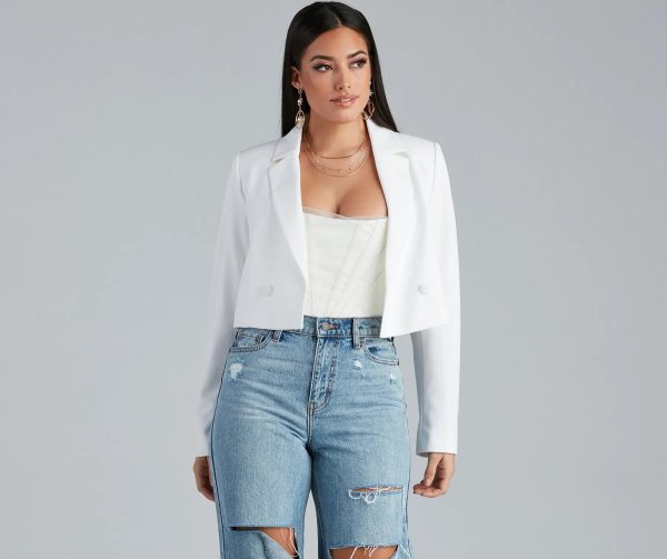 So Polished Cropped Blazer - Image 4