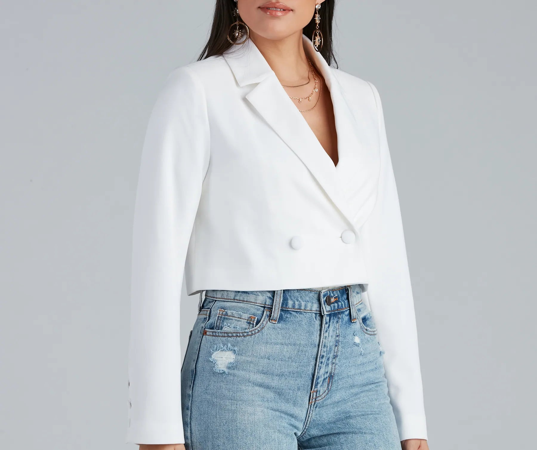 So Polished Cropped Blazer - Image 5