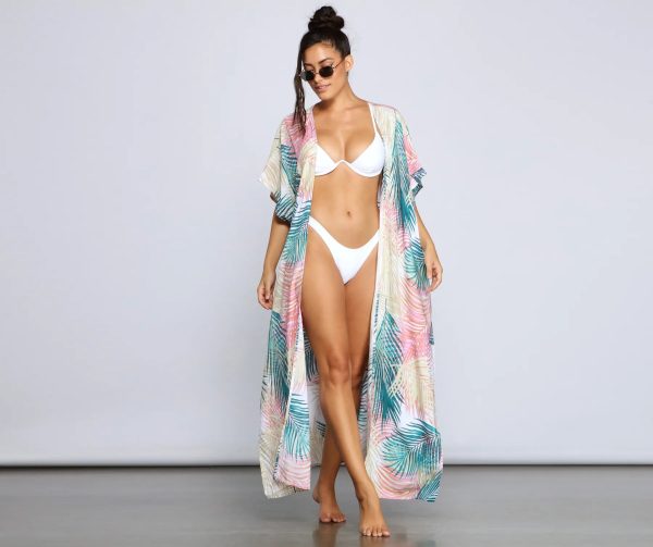 Vacay Bound Palm Leaf Duster - Image 2