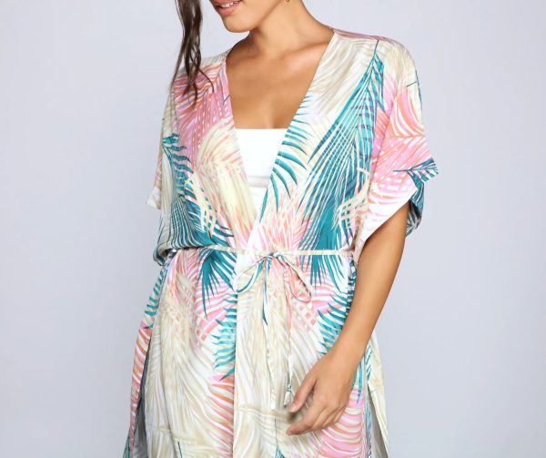 Vacay Bound Palm Leaf Duster - Image 5