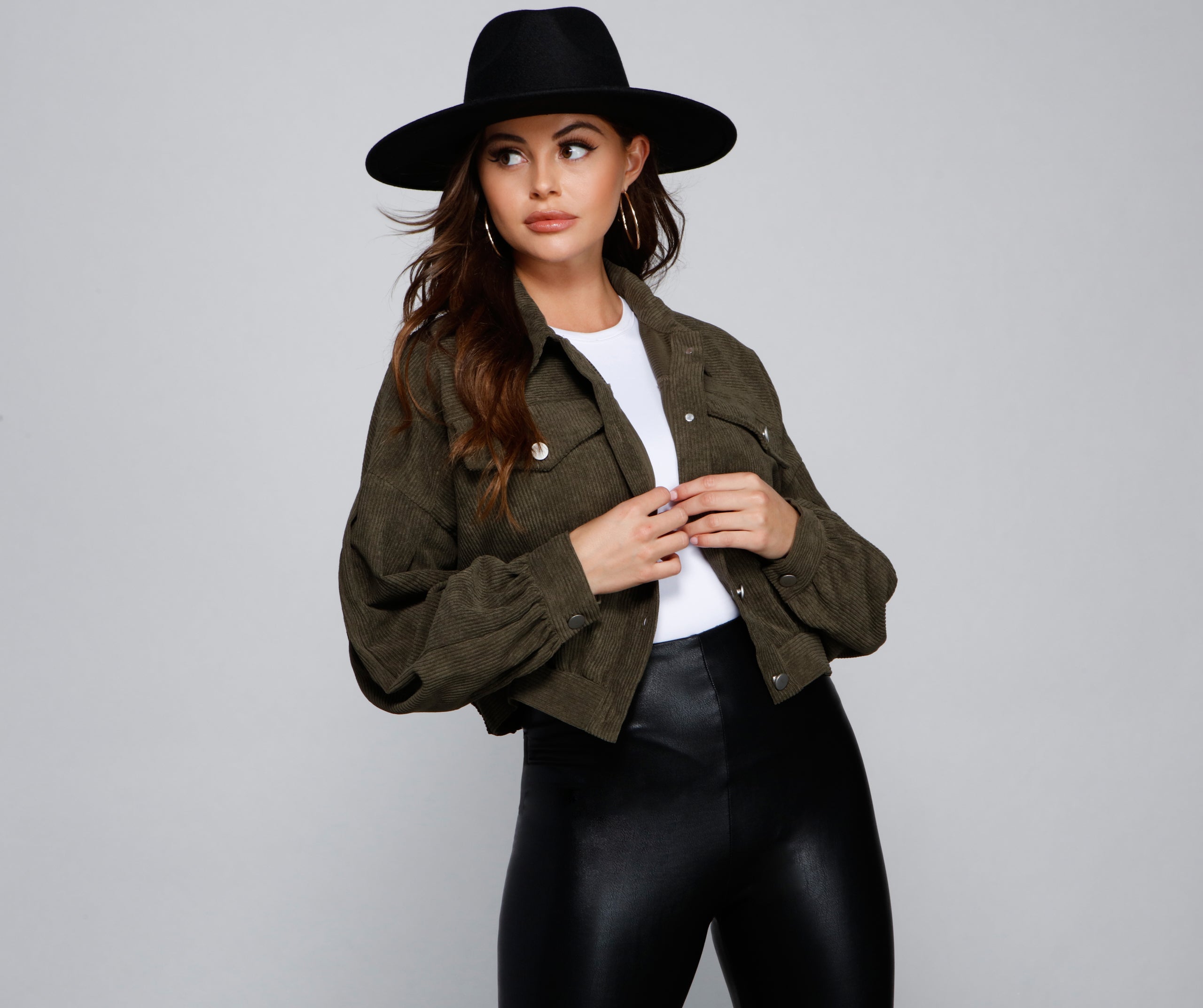 Effortlessly Chic Corduroy Cropped Jacket - Image 5