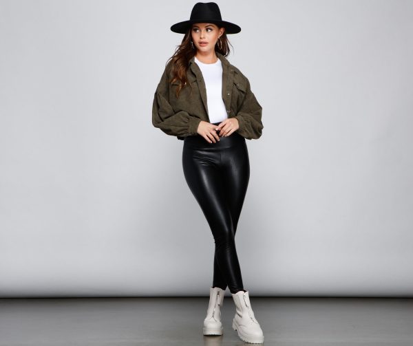 Effortlessly Chic Corduroy Cropped Jacket - Image 8