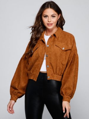Effortlessly Chic Corduroy Cropped Jacket