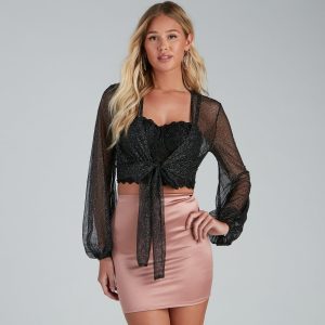 Sparkle Party Glitter Long Sleeve Jacket