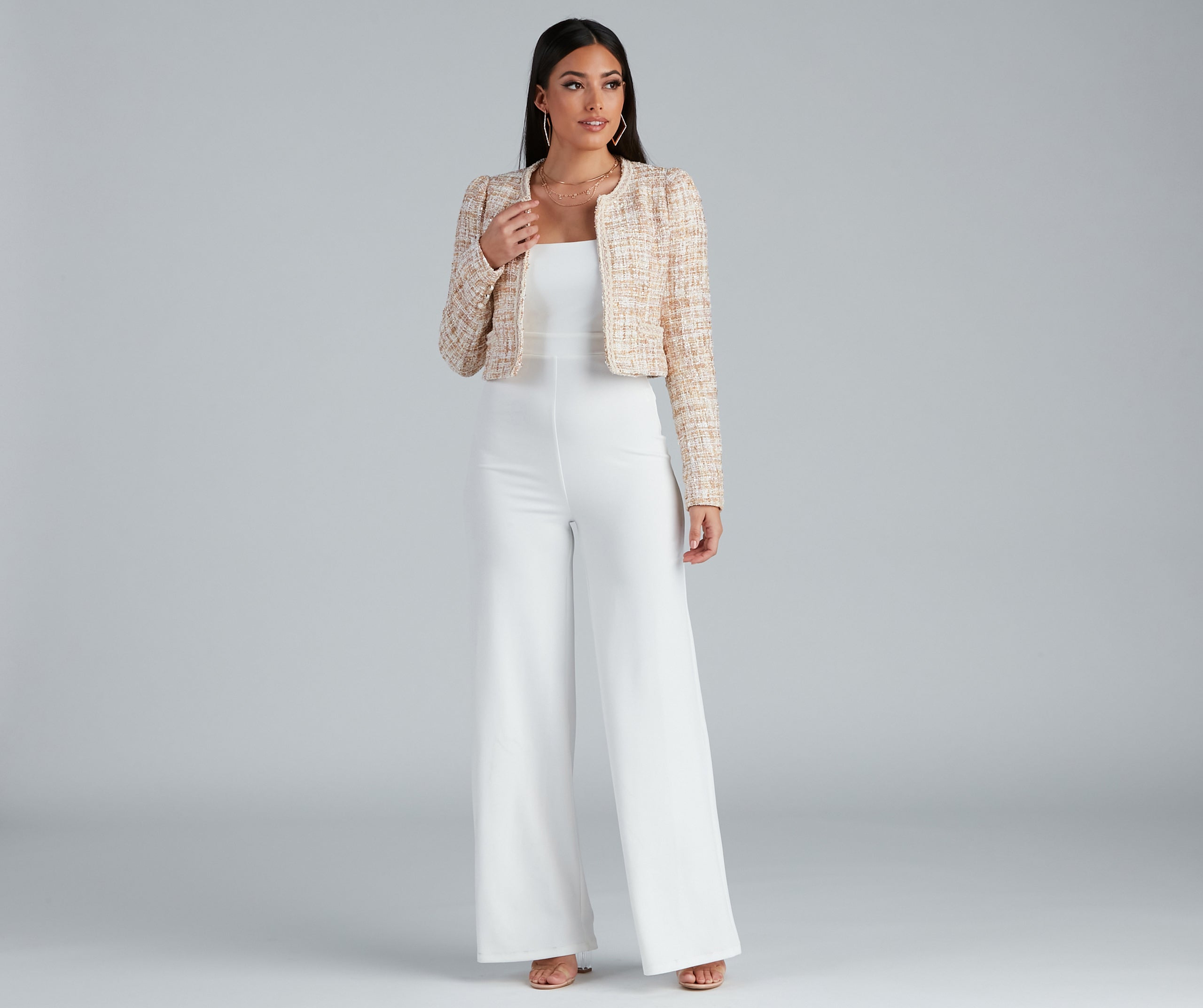 Stylishly Sophisticated Tweed Blazer - Image 4