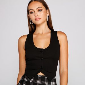 Keep It Posh Cropped Vest