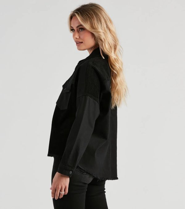 Chill Vibes Denim And Corduroy Jacket - Image 2