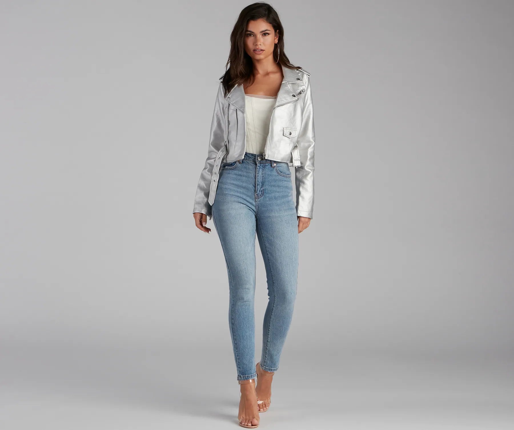 All That Shine Metallic Moto Jacket - Image 4