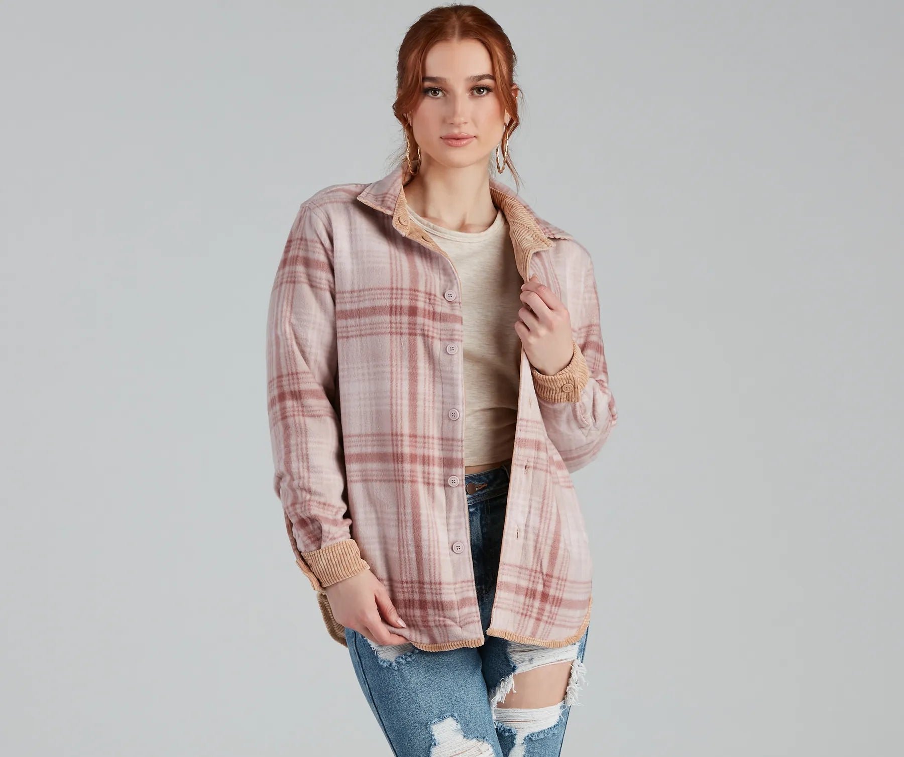 Keep It Trendy Reversible Shacket - Image 2