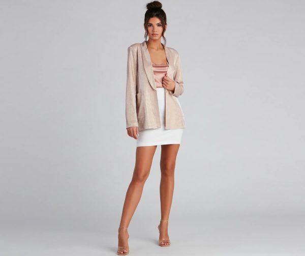 Sophisticated Glamour Glitter Blazer - Image 2