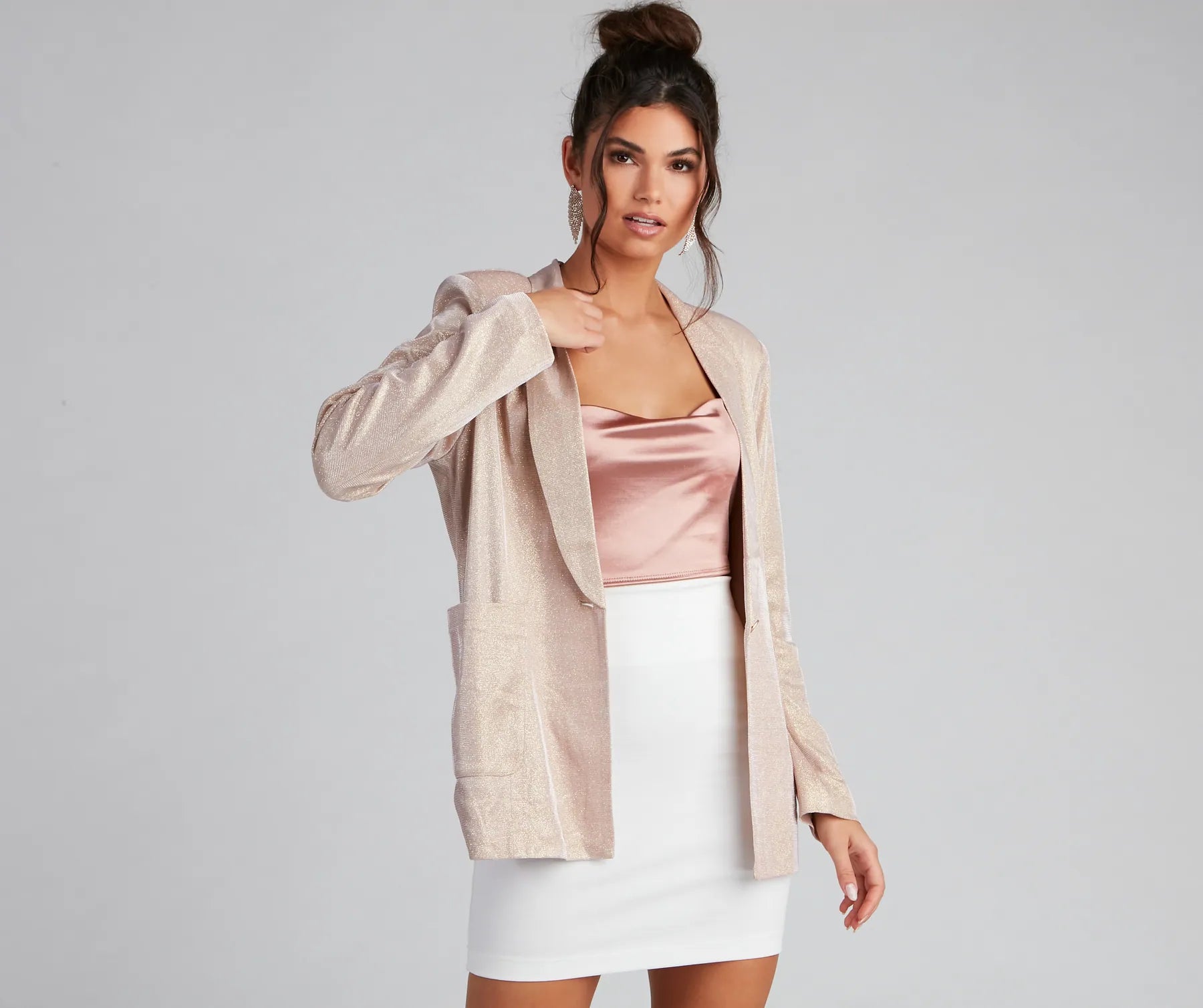 Sophisticated Glamour Glitter Blazer - Image 5