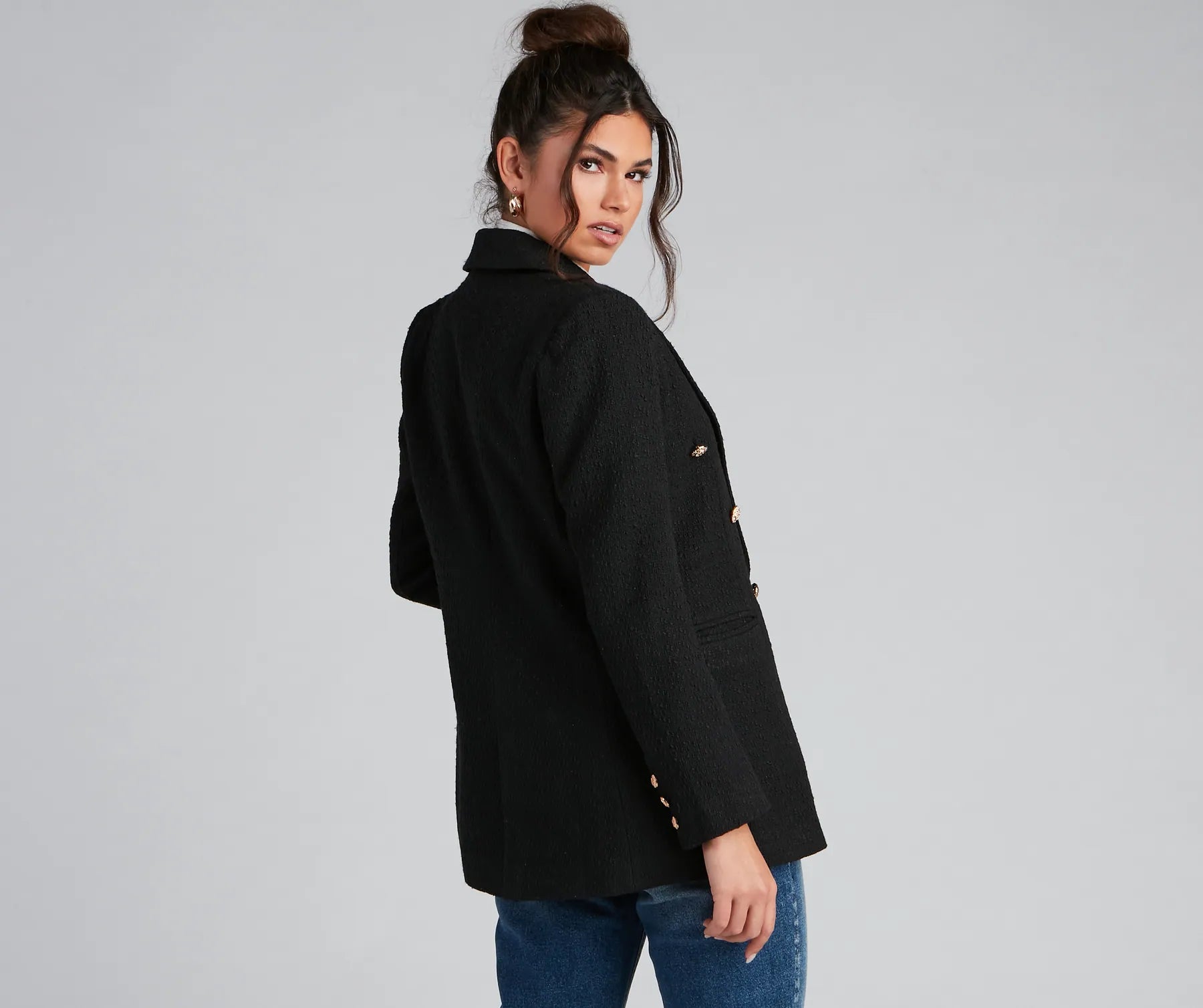 Posh Moment Tweed Blazer - Image 2