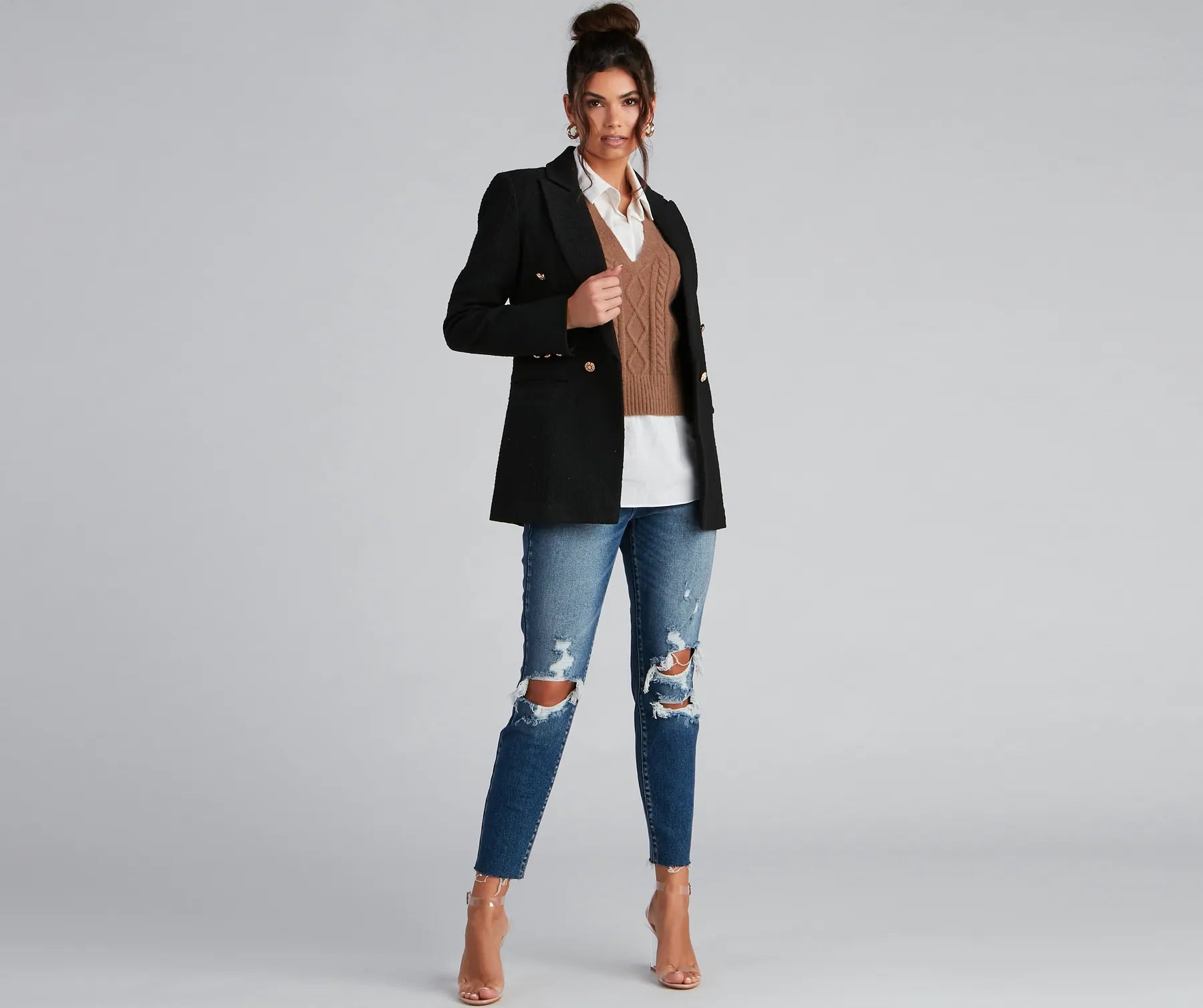 Posh Moment Tweed Blazer - Image 4