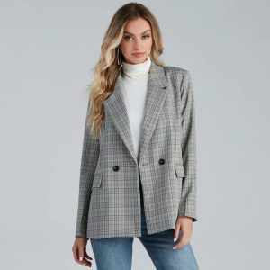 Perfect Plaid Oversized Blazer