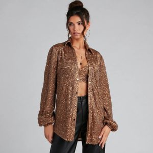 Glitzy Moment Sequin Knit Shacket