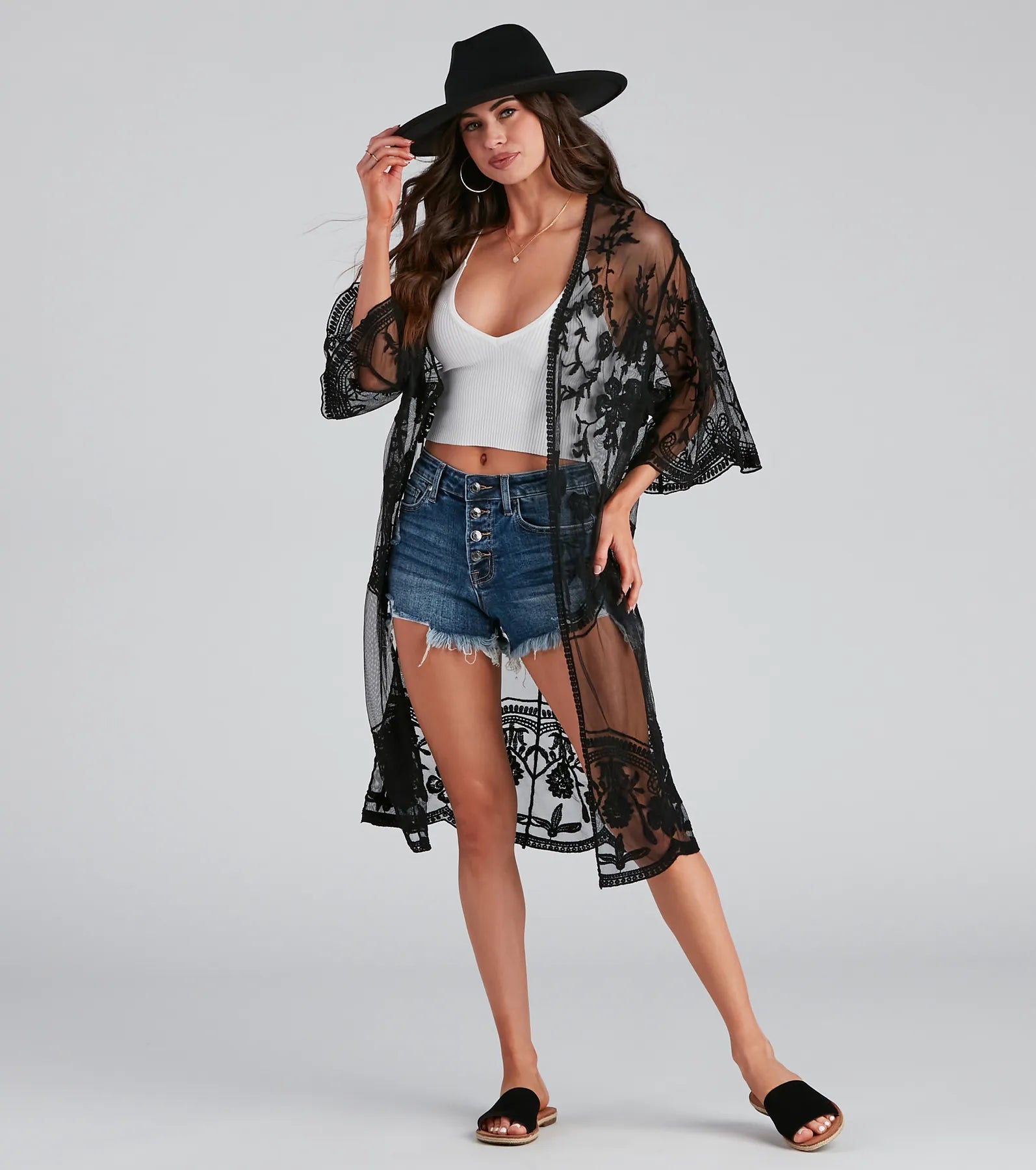 Desert Wanderer Crochet Kimono - Image 20