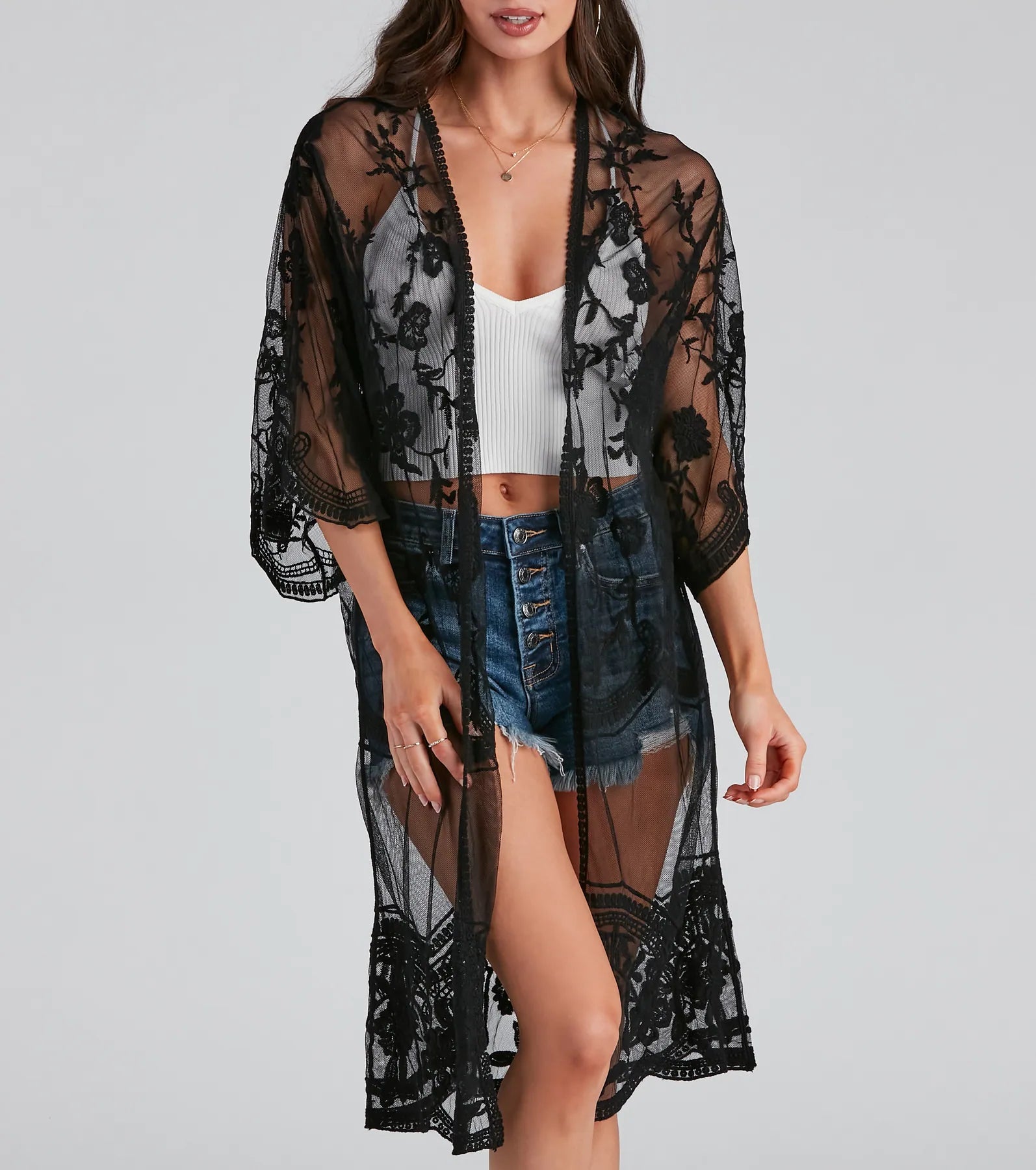 Desert Wanderer Crochet Kimono - Image 21