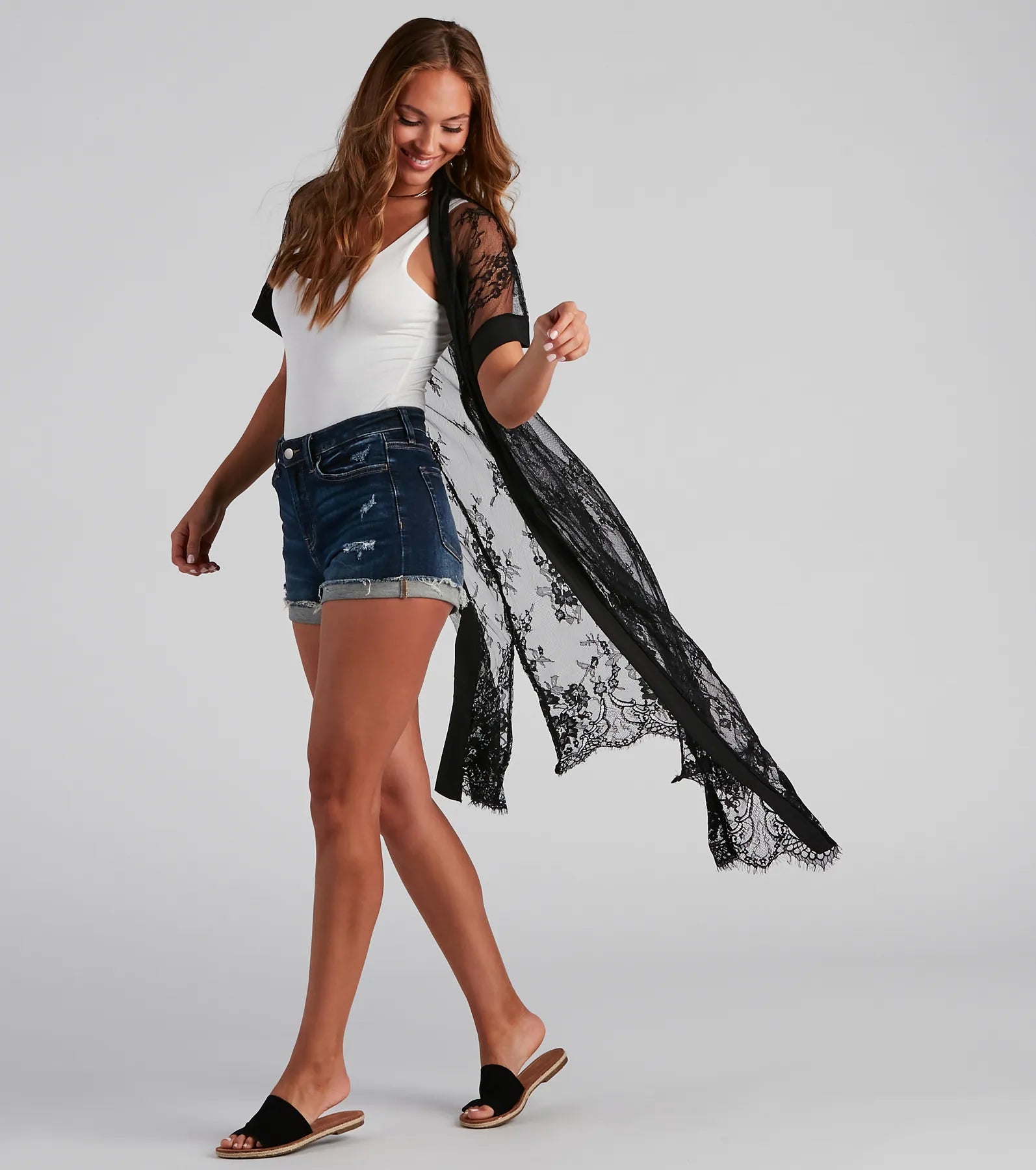 Live In Lace Kimono Duster - Image 2