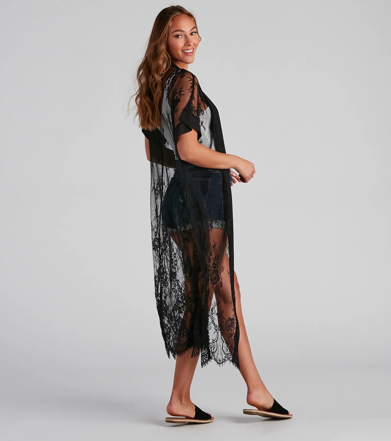 Live In Lace Kimono Duster - Image 3