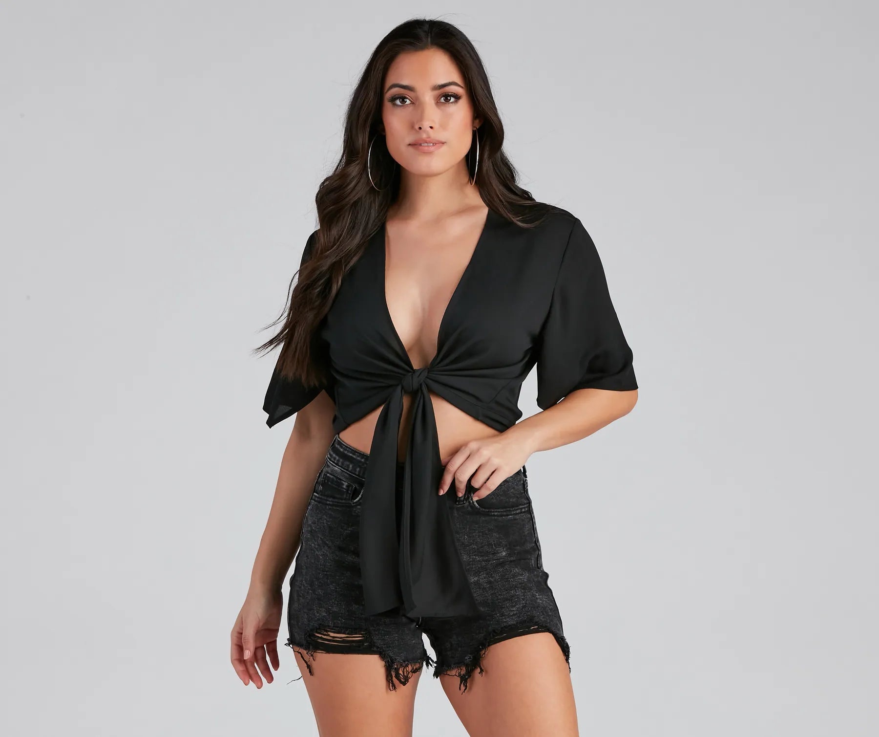 Classic Stunner Tie Front Kimono - Image 5