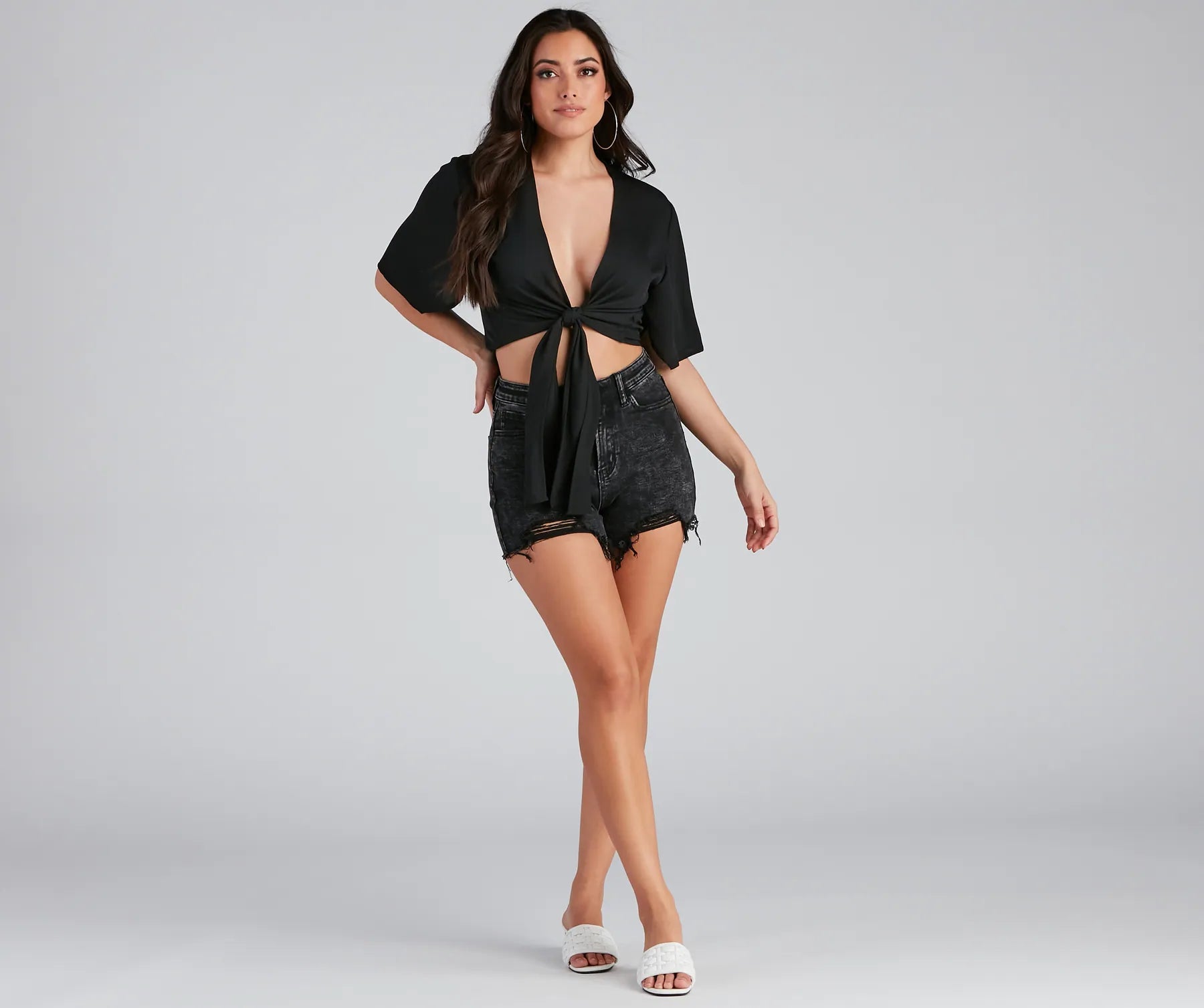Classic Stunner Tie Front Kimono - Image 7