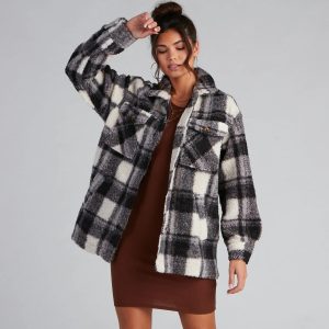 Cozy Layers Plaid Sherpa Shacket