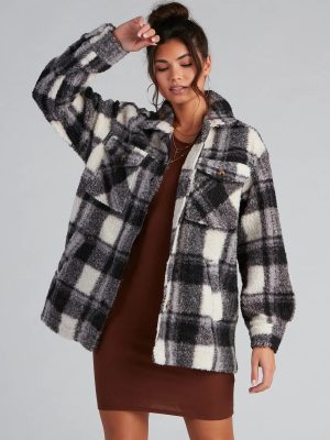 Cozy Layers Plaid Sherpa Shacket
