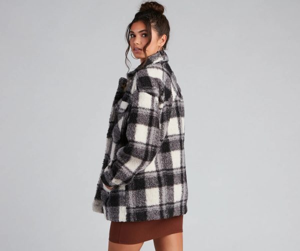 Cozy Layers Plaid Sherpa Shacket - Image 2