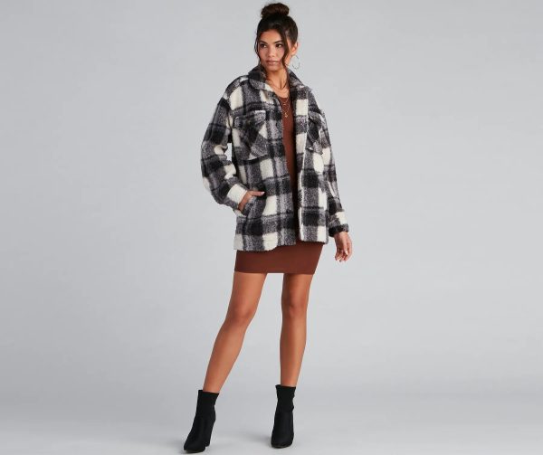 Cozy Layers Plaid Sherpa Shacket - Image 4