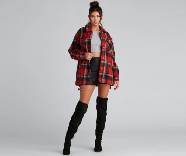 Cozy Layers Plaid Sherpa Shacket - Image 8