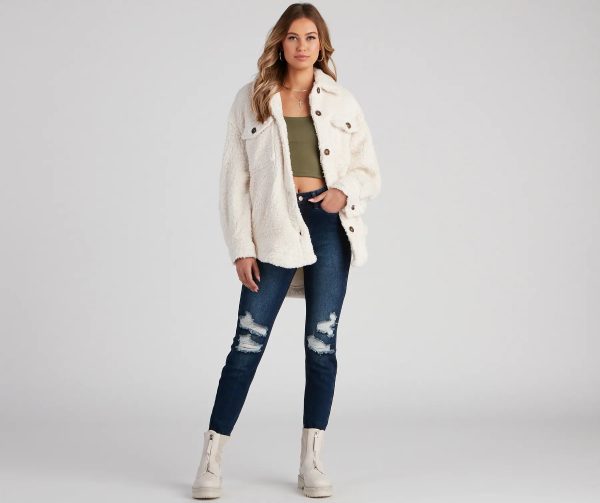 All About Knit Sherpa Shacket - Image 9