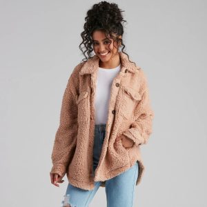 All About Knit Sherpa Shacket
