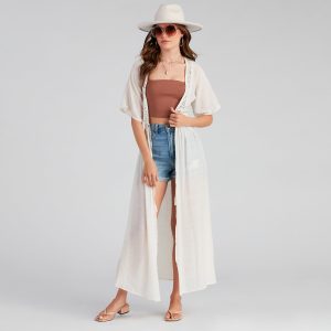 Hampton Vacay Crochet Trim Duster
