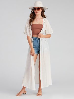 Hampton Vacay Crochet Trim Duster
