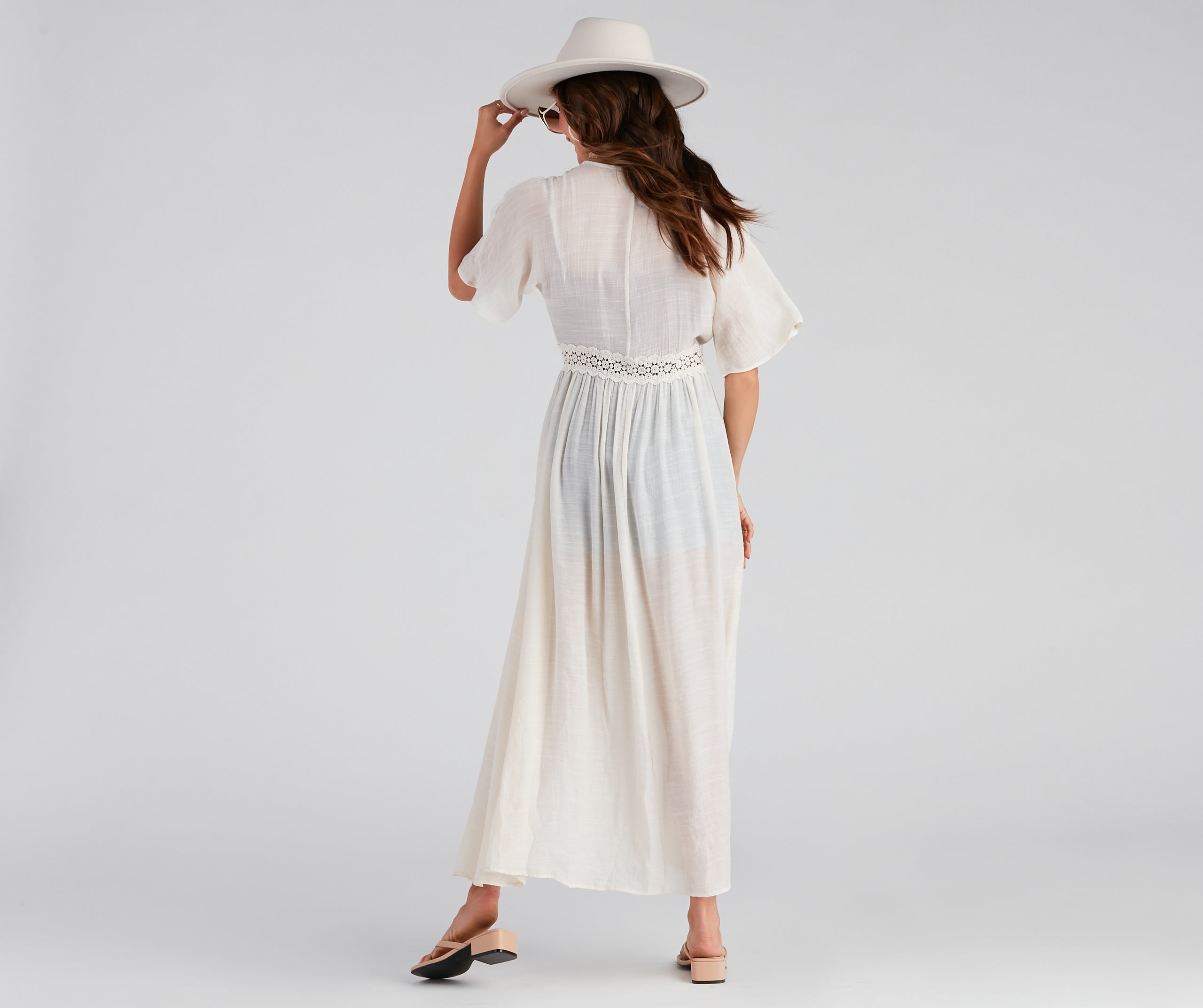 Hampton Vacay Crochet Trim Duster - Image 3