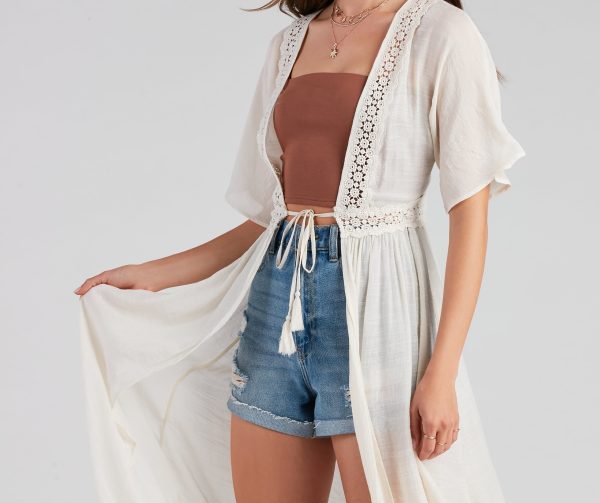 Hampton Vacay Crochet Trim Duster - Image 4