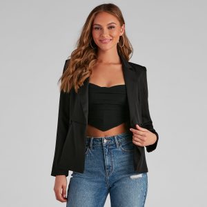 A Chic Moment Fitted Blazer