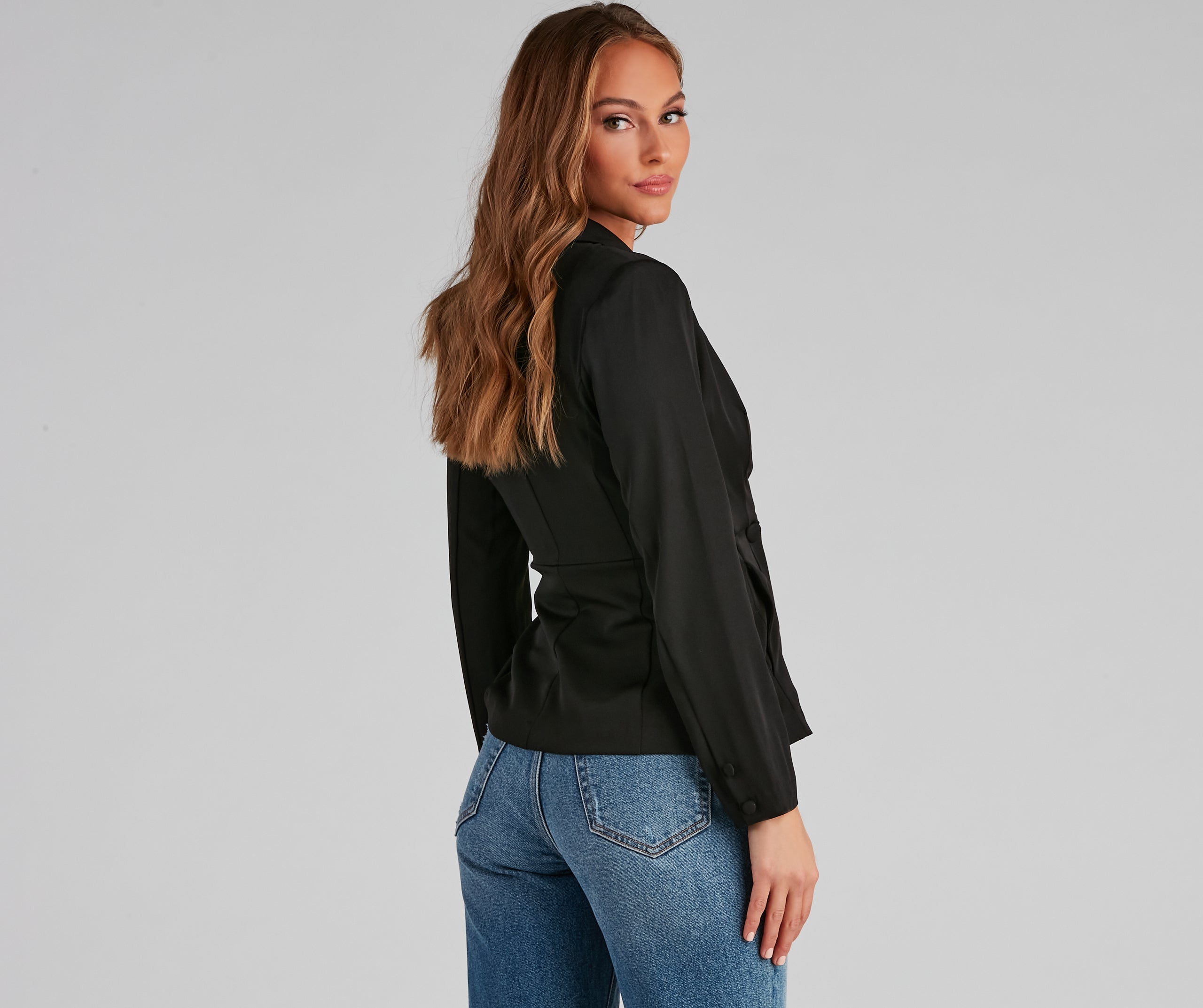A Chic Moment Fitted Blazer - Image 2
