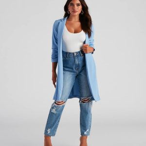 Get Down To Business Crepe Blazer