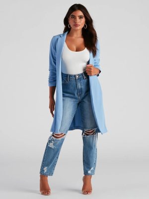 Get Down To Business Crepe Blazer