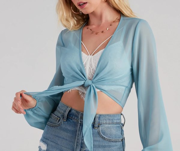 Chic Chiffon Tie-Front Top - Image 8