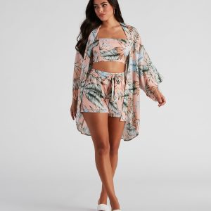Dreamy Island Vibes Chiffon Kimono