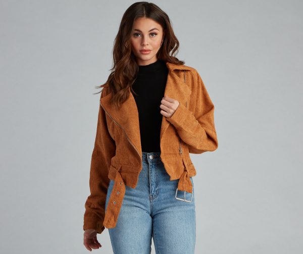 Biker Girl Moment Corduroy Jacket - Image 6