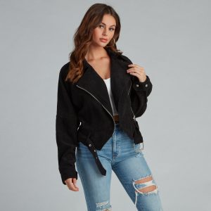 Biker Girl Moment Corduroy Jacket